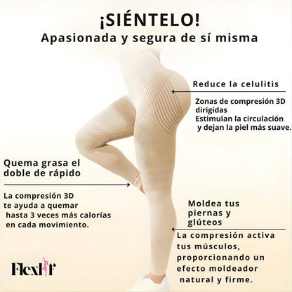 ©Flexlif 4 en 1 Efecto Tights - Celulitis, Varices, Lipedema, Adelgazamiento